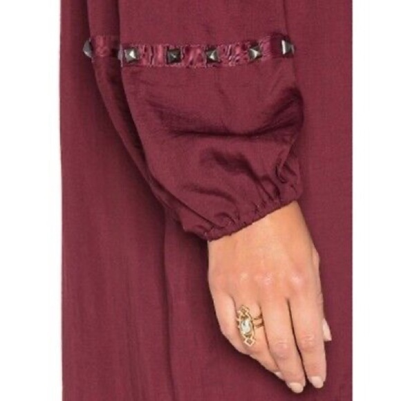 One Teaspoon Dress Off Shoulder San Cerena Studded Cuff Tunic Dress (D1) - Picture 5 of 6